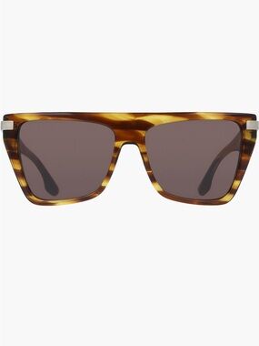 VICTORIA BECKHAM 57mm modified Tortoiseshell Rectangular Sunglasses